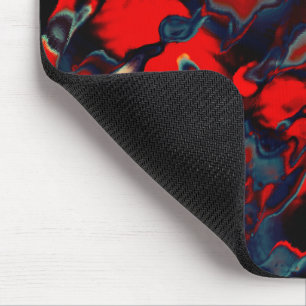 Tapis De Souris Taches rouges extrêmes sur les bords gris un arriè
