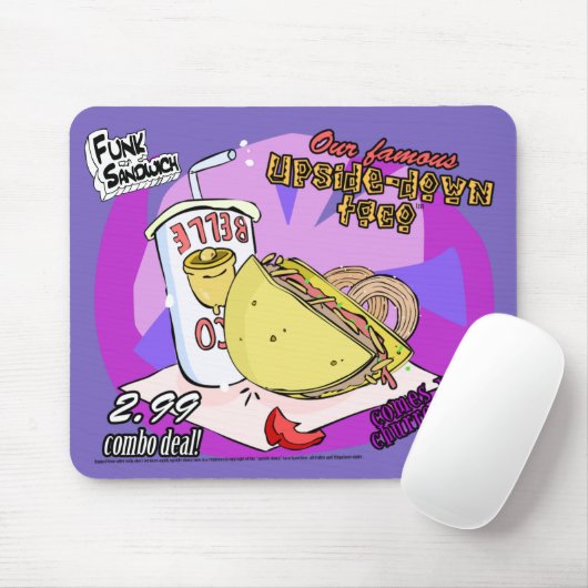 Tapis De Souris Taco à l'envers de sandwich à trouille (Avec souris)