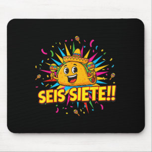 Tapis De Souris Taco drôle 67 cinq de mayo mexicain seis siete
