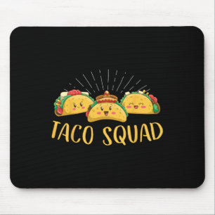 Tapis De Souris Taco Squad Funny Cinco De Mayo Nourriture Mexicain