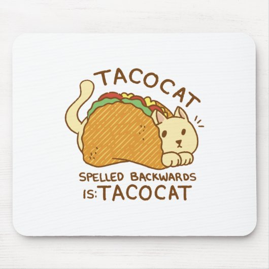 TAPIS DE SOURIS TACOCAT ANIMAL EN TACO CARTOON (Devant)