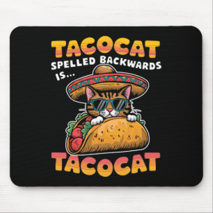 Tapis De Souris Tacocat Écrasé Ckwards Chemise Taco Cat Cinco De M