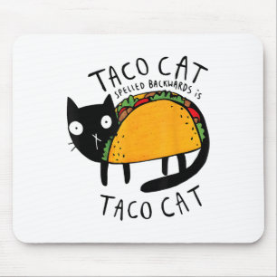 Tapis De Souris Tacocat épelé à l'envers Funny Taco Cat Cinco De