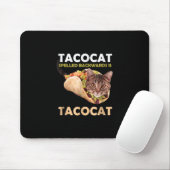 Tapis De Souris Tacocat mignon Taco Chat épelé vers l'arrière (Avec souris)