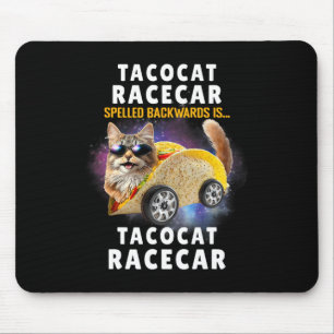 Tapis De Souris Tacocat Racecar épelé à l'envers Funny Ca Mexicain