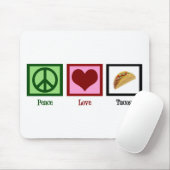 Tapis De Souris Tacos d'amour de paix (Avec souris)