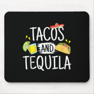 Tapis De Souris Tacos Drôle Et Tequila Mexicaine Débardeur Sombrer