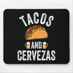 Tapis De Souris Tacos Et Cervezas Chemise Drôle Cinco De Mayo Mexi