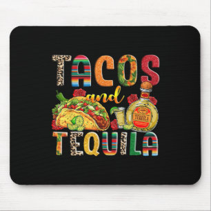 Tapis De Souris Tacos Et Tequila Drôle Boire Taco Mexicain Nourrit