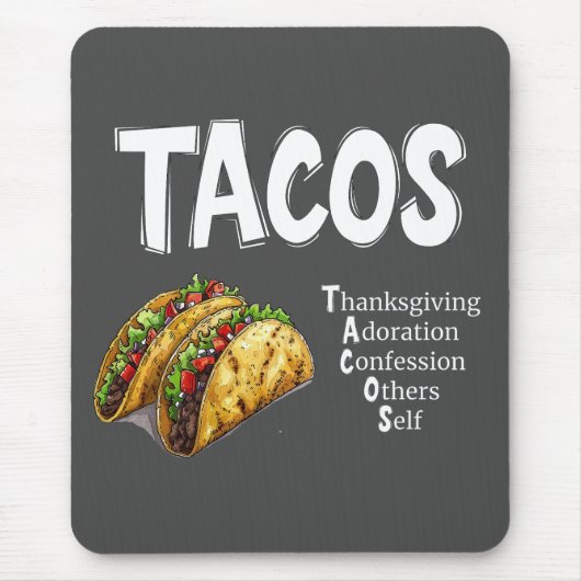 Tapis De Souris TACOS Prière Mousepad (Devant)