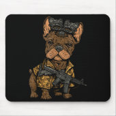 Tapis De Souris Tactical Frenchie Funny Dog Bulldog With Nvg Meme (Devant)