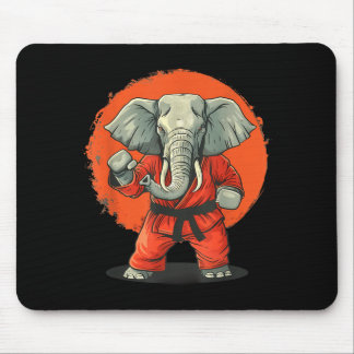 Tapis De Souris Taekwondo Éléphant Kickboxing Animall Jiu-Jitsu