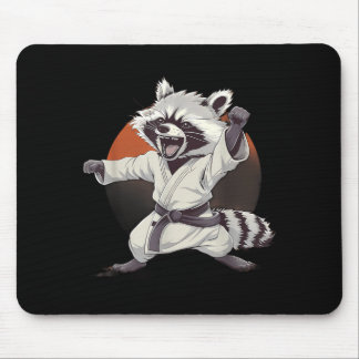 Tapis De Souris Taekwondo Raccoon Kickboxing Animall Jiu-Jitsu