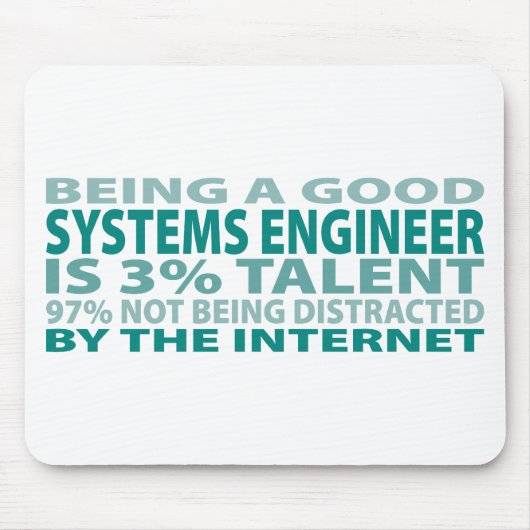 Tapis De Souris Talent du technicien système 3% (Devant)