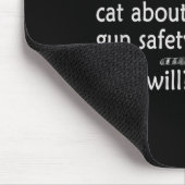 Tapis De Souris Talk To Your Cat About Gun Safety Funny (Coin)