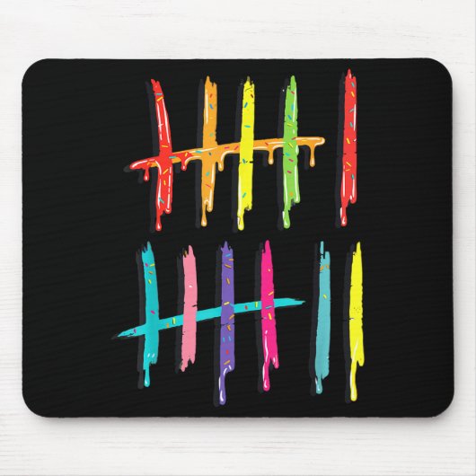Tapis De Souris Tally Marks 6 7 Numbers Funny Six Seven 67 Meme Ge (Devant)