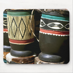 Tapis De Souris Tambours sculptés à la main, Livingston, Zambie