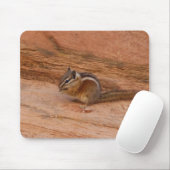 Tapis De Souris Tamia de Zion sur les rochers rouges (Avec souris)
