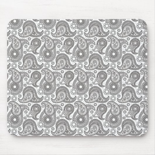 Tapis De Souris Tangerine Black Paisley (Devant)