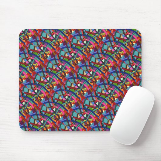 Tapis De Souris "Tangled Weaving" Tiled Abstract Design Mousepad (Avec souris)