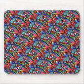Tapis De Souris "Tangled Weaving" Tiled Abstract Design Mousepad (Devant)