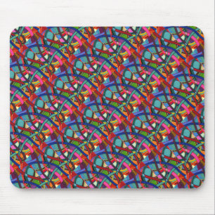 Tapis De Souris "Tangled Weaving" Tiled Abstract Design Mousepad