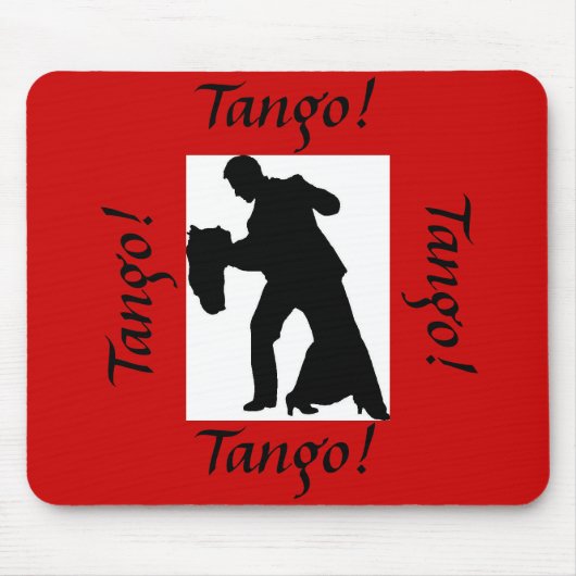 Tapis De Souris Tango ! Ballroom Dance Couple Mousepad - Rouge (Devant)