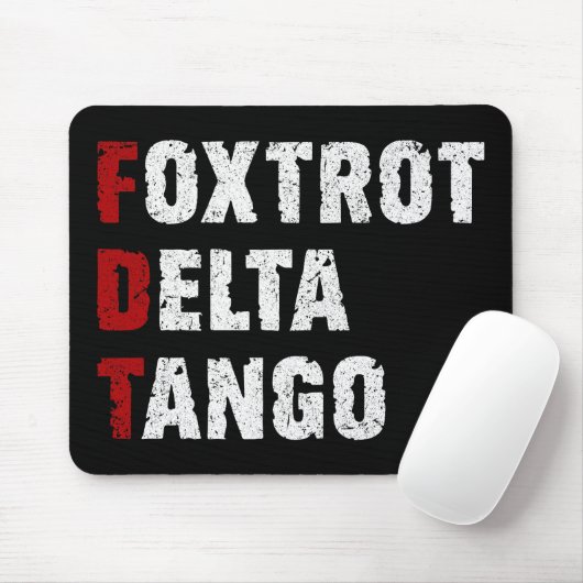 Tapis De Souris Tango Delta du Foxtrot (Avec souris)