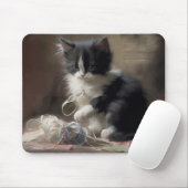 Tapis De Souris Tangup Dans Fun Black and White Kitten (Avec souris)