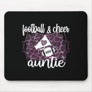 Tapis De Souris Tante de cheerleading et de football fière 