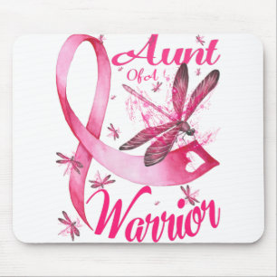 Tapis De Souris Tante D'Un Guerrier Dragonfly Cancer Du Sein