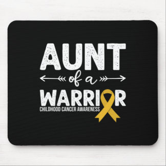 Tapis De Souris Tante D'Un Guerrier - Ruban D'Or Cancer De L'Enfan