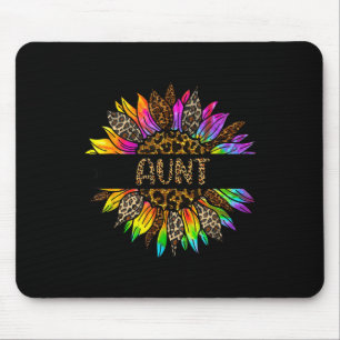 Tapis De Souris Tante tournesol léopard tie dye tata fête des mère
