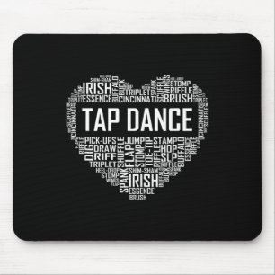 Tapis De Souris Tap Danse Coeur Amoureux Cadeau Tap Danseuse Cadea