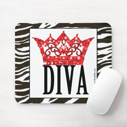 Tapis De Souris Tapis rouge Diva Mousepad (Avec souris)