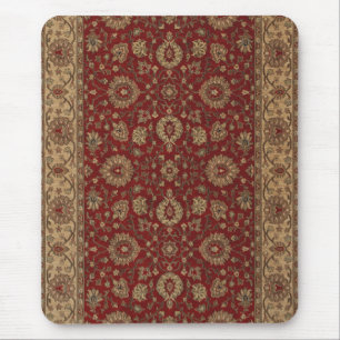Tapis De Souris Tapisserie persane rouge d'arabesque d'écarlate