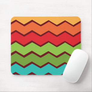 Tapis De Souris Tapisserie Zigzag des années 1970  