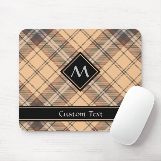 Tapis De Souris Tartan beige et Brown (Avec souris)