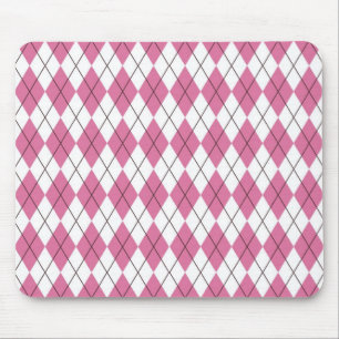 Tapis De Souris Tartan des années 70 rose