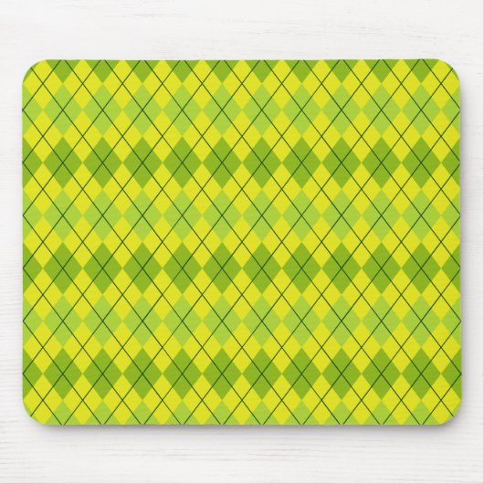 Tapis De Souris Tartan écossais vert vif Motif (Devant)