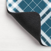 Tapis De Souris Tartan en bleu et blanc (Coin)