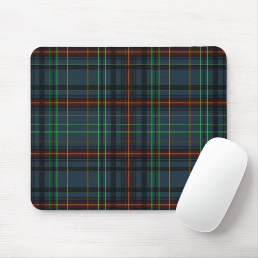 Tapis De Souris Tartan en bleu, orange, vert... (Avec souris)