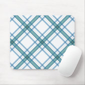 Tapis De Souris Tartan en turquoise (Avec souris)