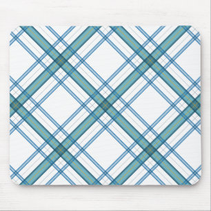Tapis De Souris Tartan en turquoise