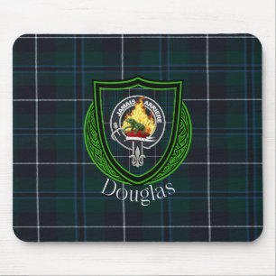 Tapis De Souris Tartan et blason du clan écossais Douglas