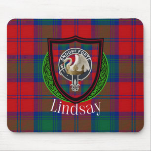 Tapis De Souris Tartan et blason du clan écossais Lindsay