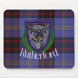 Tapis De Souris Tartan et blason du clan écossais Rutherford