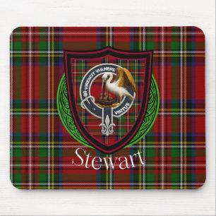 Tapis De Souris Tartan et blason du clan écossais Stewart