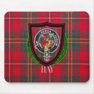 Tapis De Souris Tartan et blason du clan Hay d'Écosse