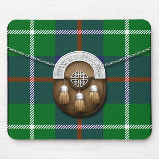 Tapis De Souris Tartan et escarcelle de Duncan de clan (Devant)